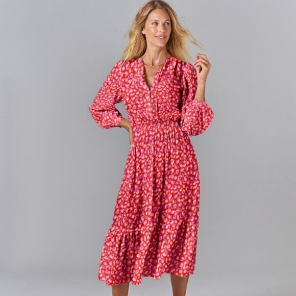 Tucker Dresses & Skirts - Tucker Juliette Dress Hugs and Kittens in Silk Stretch Charmeuse Leopard Print